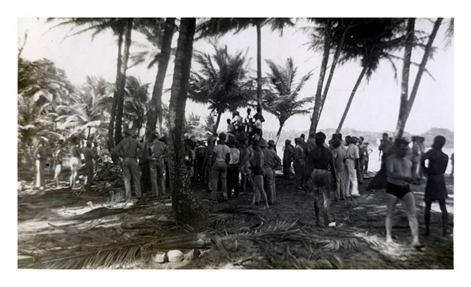 Band Playing at the Beach for American Soldiers in Wartime Trinidad